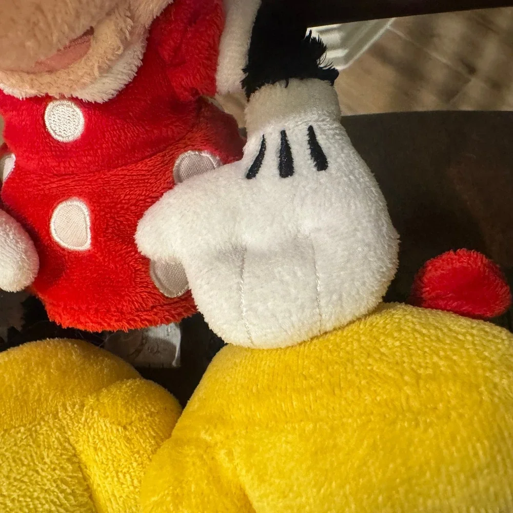 Disney Minnie Mouse Plush Red Polka Dot Dress White Gloves Yellow‎ Shoes Toy